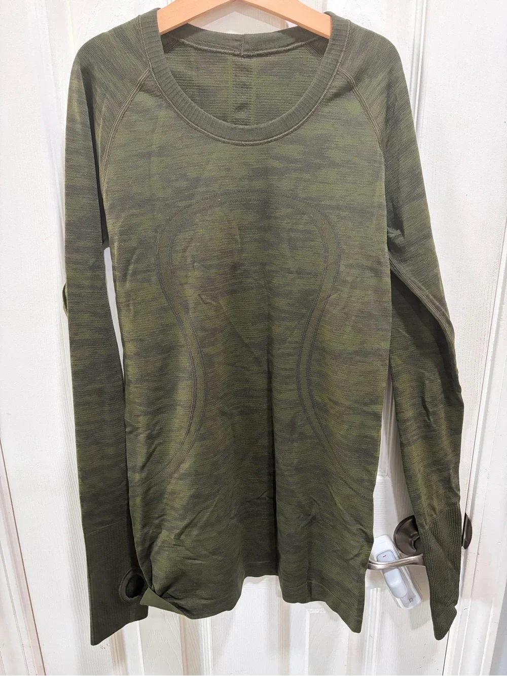 Lululemon Olive Green Long Sleeve Athletic Top